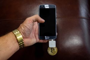 Smartphone with bitcoin