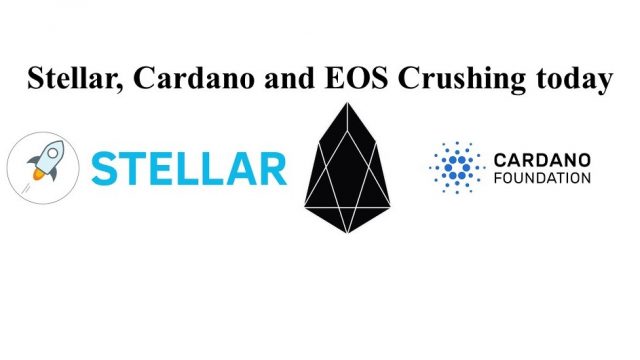 Cardano (ADA), Stellar (XLM) and EOS Recovering From Market Sell-off with Nice Gains