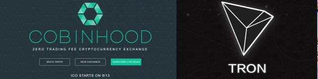 TRON (TRX) listed on Cobinhood, the free exchange